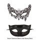 thumbnail image 2 of Ounissouiy 2 uds ABS exquisita máscara de ojos artesanal para bailes de máscaras y fiestas máscara facial de mascarada máscara de bola Kits de decoración para fiestas estilo 6, 2 of 6