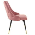 thumbnail image 2 of Ergode Adorn Tufted Performance Velvet Dining Side Chair - Dusty Rose, 2 of 5