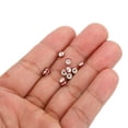 thumbnail image 4 of Unique Bargains Perles Intercalaires 4mm, 100 Pcs Perles Intercalaires en Strass Rondes en Vrac pour Fabrication de Bijoux, Rouge, 4 of 5