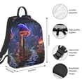 thumbnail image 3 of Naloa Jungle Path Glowing Mushrooms Print Lightweight DayBackpack Suitable for school, work, shopping, travel, etc., 3 of 5