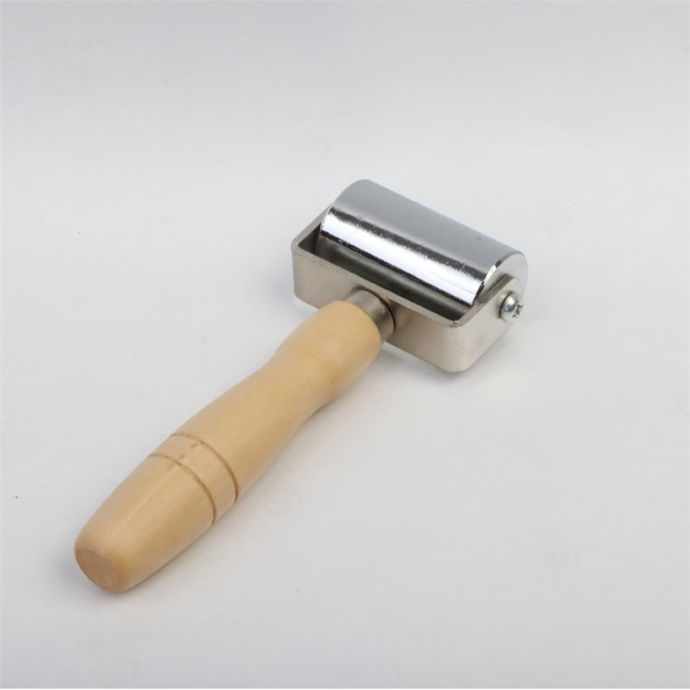65mm Heavy Duty Leather Press Seam Roller Assortment Kit, Leather Press Laminating Roller Edge Roller Leather Edge Creaser and Smoother Platen Tool for Leather