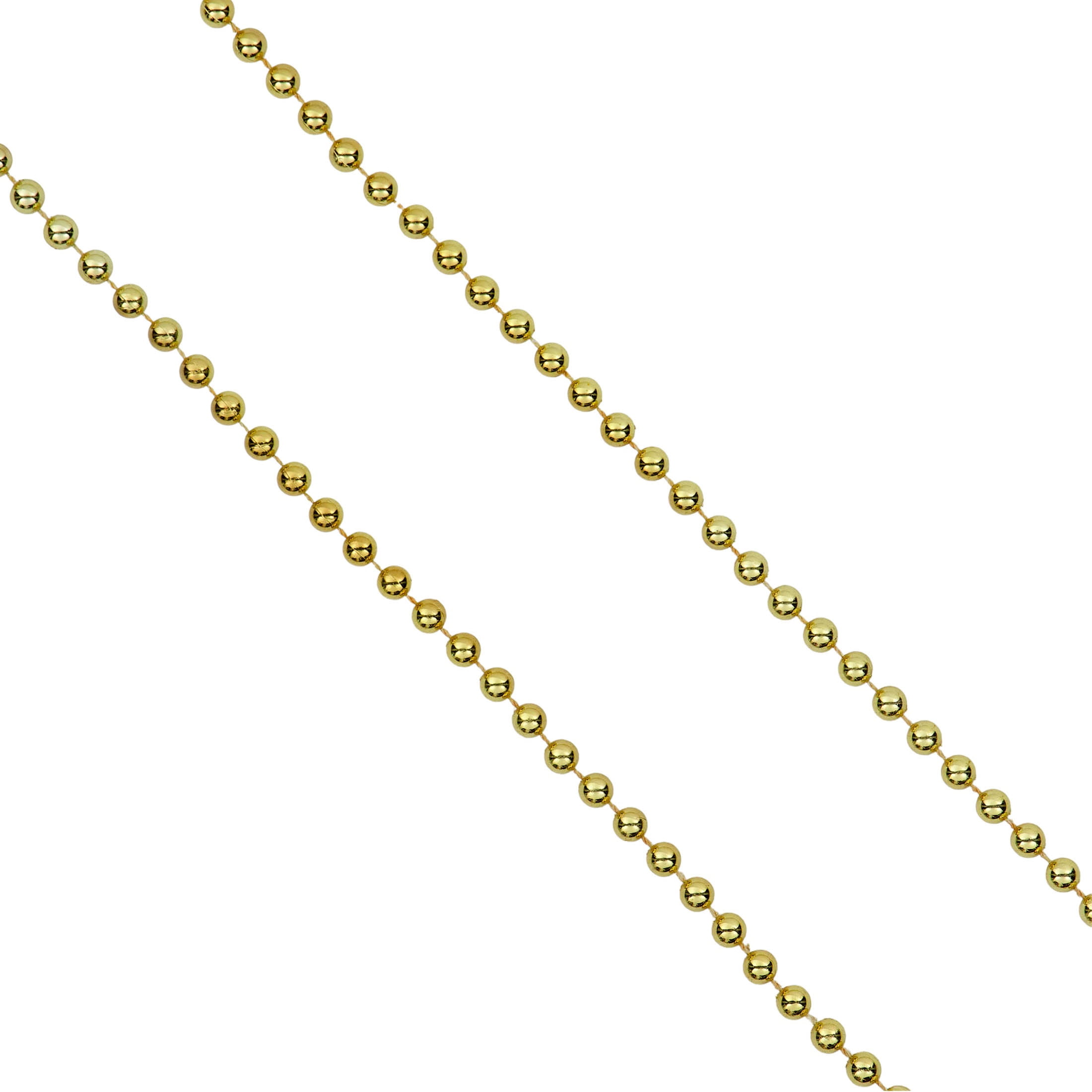 Plastic Metallic Bead Christmas Garland, Gold, 18', by Holiday Time