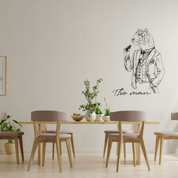 The Man Tiger Tigers Quote Animal Animals Life Quotes Wall Sticker Art Decal for Girls Boys Room Bedroom Nursery Kindergarten House Fun Home Decors Stickers Wall Art Vinyl Decoration Size (30x22 inch)