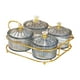 thumbnail image 3 of Platos para servir divididos, elegantes cajas para almacenar alimentos, bandejas para frutos secos. gris 4, 3 of 9