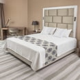 thumbnail image 1 of Oriental Bed Runner, Medallion Motif with Floral and Leafy Ornaments, Decorative Accent Bedding Scarf for Hotels Homes and Guestrooms, Queen, Grey Yellow Violet Blue, by Ambesonne, 1 of 2