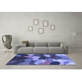 thumbnail image 3 of Ahgly Company Indoor Round Abstract Blue Modern Area Rugs, 7' Round, 3 of 4