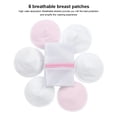 thumbnail image 4 of Almohadillas de bambú para pecho de 6 piezas, alfombrilla lavable respetuosa con la piel, pegatinas transpirables, gran elasticidad, cojín para Accesorios de disfraces 4Blanco/2 Rosa cereza Minnieouse AP011858-02, 4 of 4