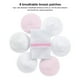 thumbnail image 4 of Qarigey Almohadillas de bambú para pecho de 6 piezas, alfombrilla lavable respetuosa con la piel, pegatinas transpirables, gran elasticidad, cojín para Accesorios de disfraces 4Blanco/2 Rosa cereza Qarigey AP011858-02, 4 of 4