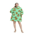 thumbnail image 2 of Wearable Blanket Hoodie for Adults Sherpa All Patterns Oversized Sweatshirt Blanket with Pockets, 2 of 6
