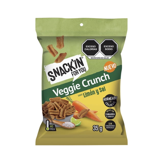 Botana Snack'in For You veggie crunch zanahoria limon y sal 35 g