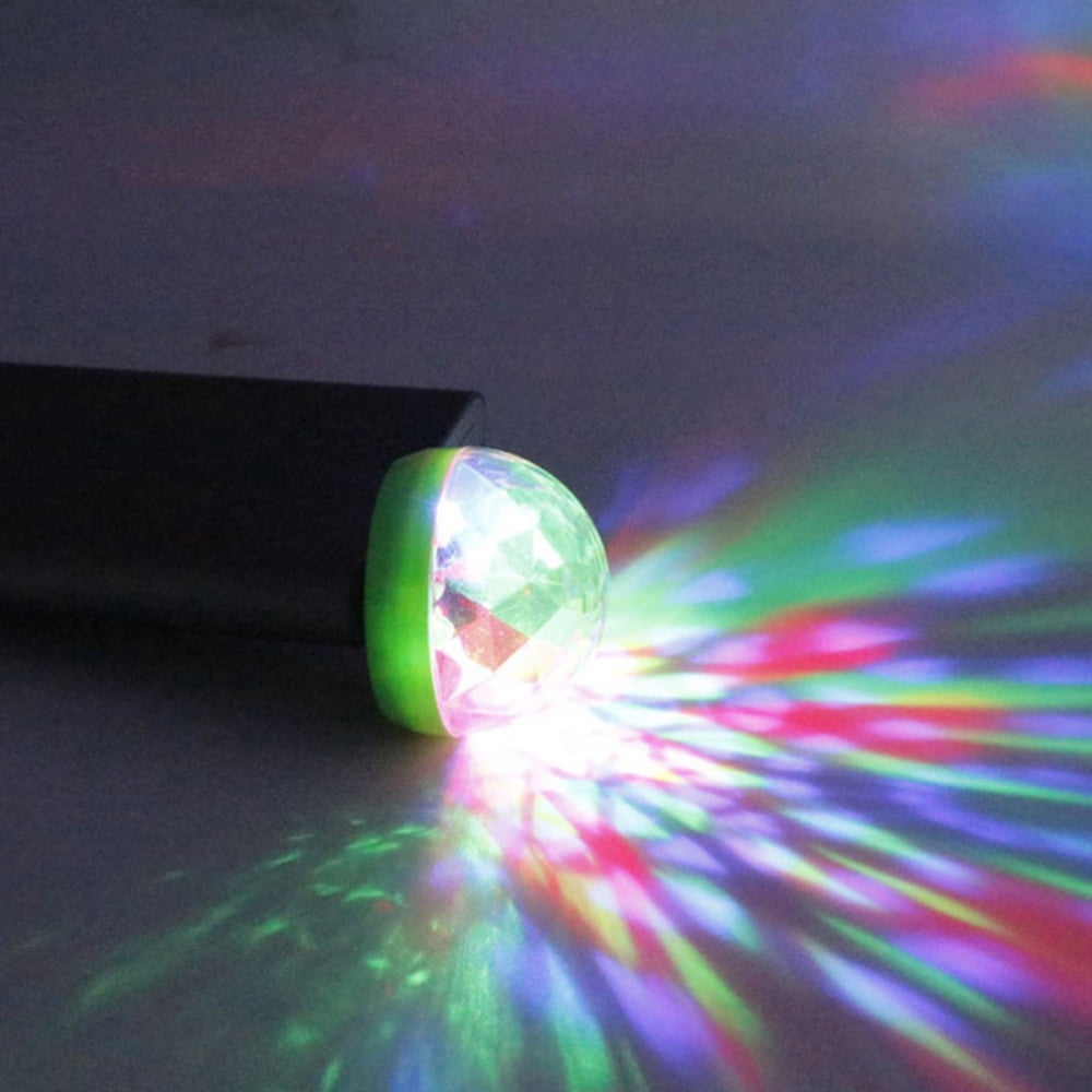 Mini Disco Light Rotating USB Ball Light RBG LED Lamp Portable Home Party Stage Light Random Color