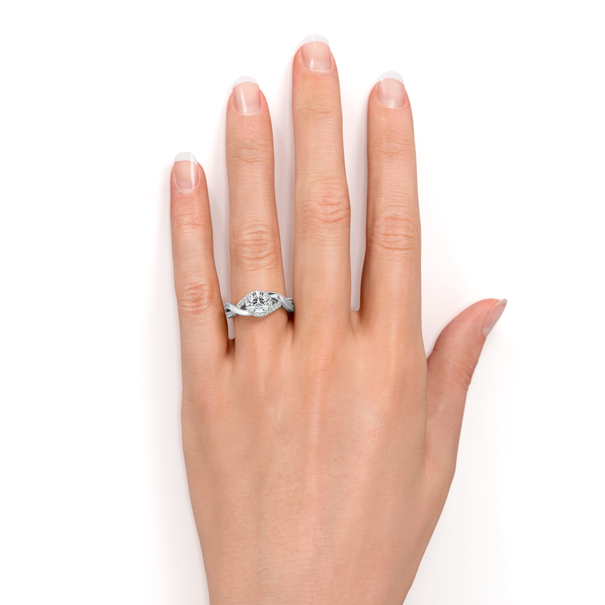 14k 2Tone .96 Carat Round Brilliant Cut Diamond Solitaire – Exeter Jewelers