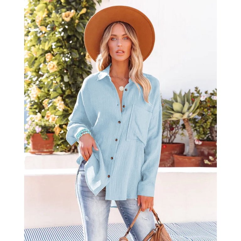 walmart womens button down blouses