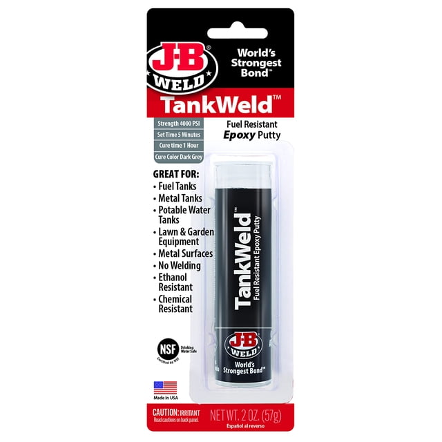 Reparación de tanques de gasolina J-B Weld TankWeld 8217, 30 ml, gris oscuro