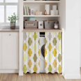thumbnail image 6 of Yellow Orange Moroccan Kitchen Curtains 45 Inch Length, Vintage Boho Geometric Pattern Gray Tiers Curtains for Bathroom Bedroom Cafe, Light Filtering Small Window Treatment Drapes 2 Panels 42"Wx45"L, 6 of 8