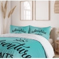 thumbnail image 6 of Ambesonne Adventure Duvet Cover Set, Blue Abstract, Queen, Charcoal Grey and Turquoise, 6 of 6