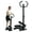 Black with handlebar, variant on UPGO Mini Steppers Exercise Machine Stair Stepper with Resistance Bands Full Body Cardio Equipment 330lbs Weight Capacity for Home Use, Orange
