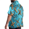 thumbnail image 3 of Easter Cross Men's Short Sleeve Poplin Shirt, Casual Printed Beach Button Down Summer Unisex Shirts, 3 of 6