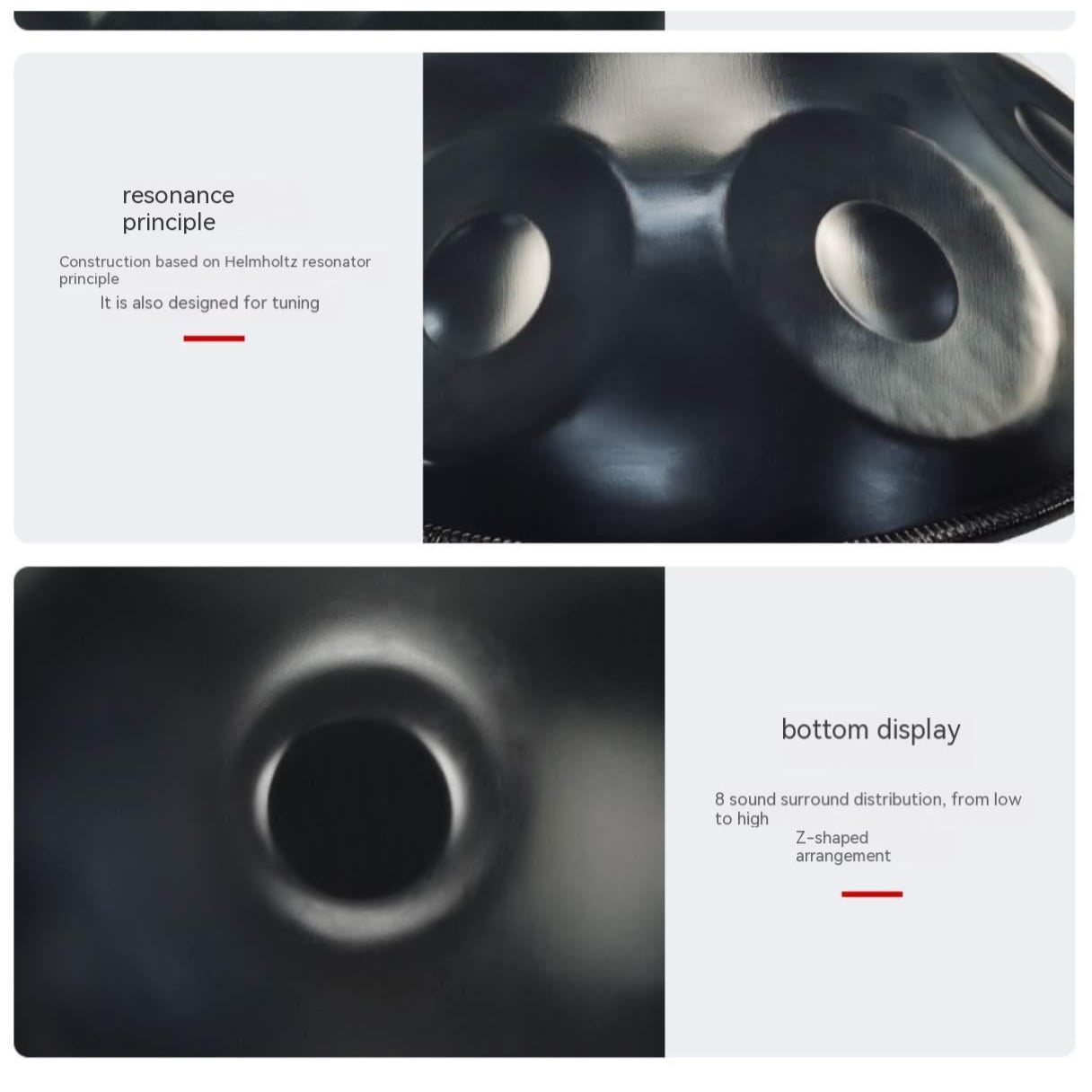 9-Tone Black Handpan Drum: Easy for Beginners, Unique Tone - Ideal for Home Creation, Outdoor Performance, Music Enthusiasts