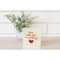 thumbnail image 2 of You Are My Everything Parchment Heart 5 x 5 Wood Tabletop Sign Plaque, 2 of 4