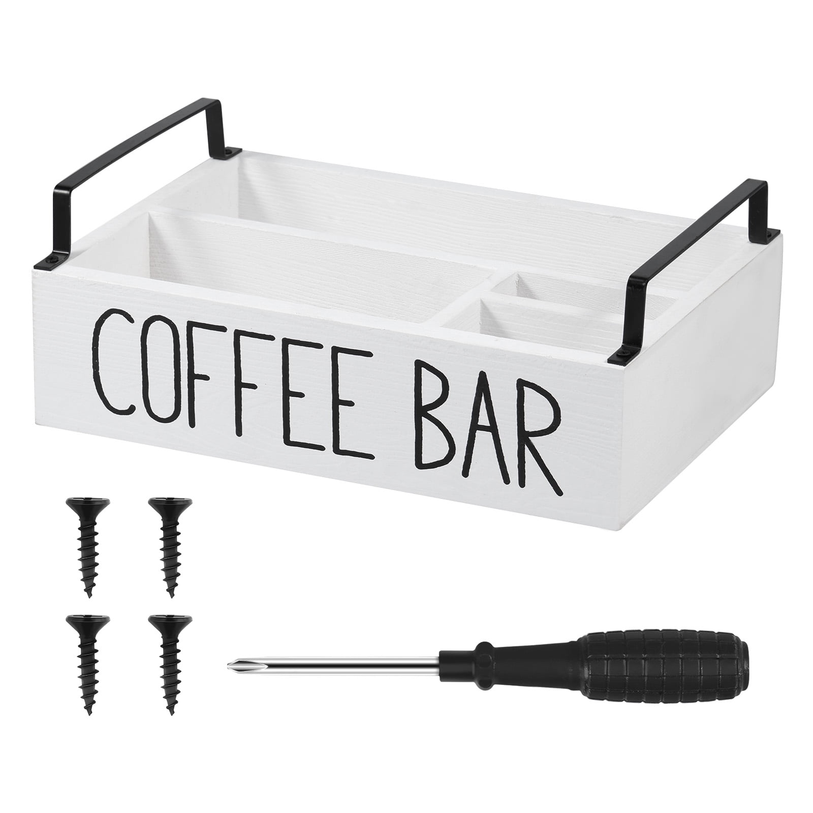 Agirlvct Large Metal K-Cup Pod Holder - Coffee Bar Organizer, 7.5" Cube Basket, Black - View #4