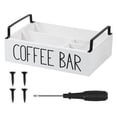 thumbnail image 2 of FUYGRCJ Coffee Station Organizer 4 Compartments Coffee Bar Accessories Organizer with 2 Handles Wood Coffee Pods Holder Storage Basket Versatile Coffee Organizer Station, 2 of 10