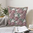 thumbnail image 6 of Fotbe Rose Flowers Pattern Velvet Decorative Throw Pillow Covers with Elegant Piping, Soft Plush Cushion Cover for Sofa, Bed, Car, Office-18"x18", 6 of 8