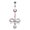 Aurora Borealis/Clear, variant on Infinity Dazzle 14G Surgical Steel Belly Button Ring, Fuchsia