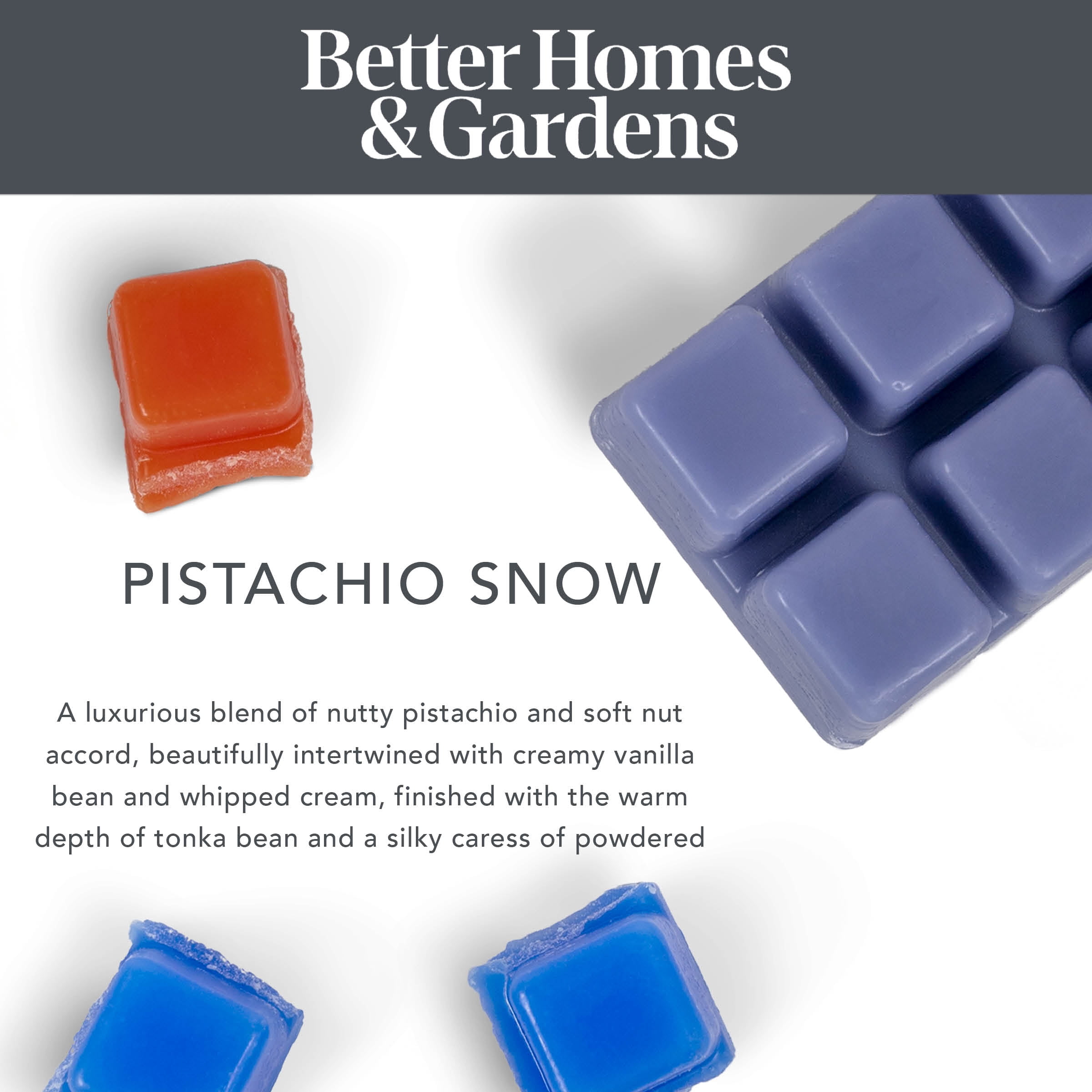 Better Homes and Gardens Pistachio Snow Scented Wax Melts, 2.5oz (1-Pack)
