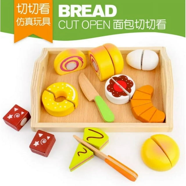 Children Wooden Puzzle Magnetic Vegetables Fruit Kitchen Simulation Play House Toy Cecilia Colorful Mini Toy Model Birthday Gift