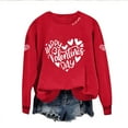 thumbnail image 5 of SYMOID Womens Valentines Day Sweatshirt - Red Crewneck Loose Fit Heart Print Soft Polyester, XS-XL Sizes, Romantic Valentine Outfit for Her,Size XL, 5 of 6