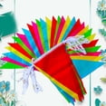 thumbnail image 4 of 1 banderín colorido de 80 m para decoración, banderines colgantes para fiestas de inauguración de cumpleaños y festivales., 4 of 7