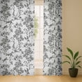 thumbnail image 5 of Vargottam Floral And Bird Print Sheer Curtains for Window & Door - 2 Panel Set, 84", Grommet Top, Light Filtering Georgette Drape for Living Room, Bedroom, or Office, 5 of 8