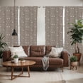 thumbnail image 2 of Ambesonne Coffee Window Curtains, Warm Caffeine Drink and Food, Each 28" W x 63" L, Pale Taupe White, 2 of 5