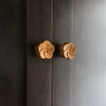 thumbnail image 4 of Gamvdout Cabinet Knobs 2Pcs Plum Blossom Shaped Log Single Hole Drawer Handle Wooden Cabinet Wardrobe Door Children'S Room Solid Wood Handle Beech Copper Foot, 4 of 6