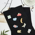 thumbnail image 3 of 2 Pcs Hangable Enamel Pin Wall Canvas Banner 24x12 Inch Blank Pin Display Banner with Wooden Stick Black Polyester Pennant Wall Display Canvas Banner for Badge Pin Brooch Button, 3 of 7