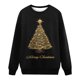 thumbnail image 4 of Camiseta holgada de manga larga con cuello redondo y estampado navideño para mujer Fridja FKASFK1093, 4 of 4