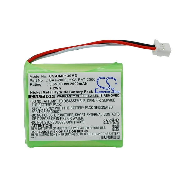 Battery for OMRON HBP-1300 BAT-2000 HXA-BAT-2000 CS-OMP130MD 3.6v 2000mAh 7.20Wh