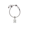 thumbnail image 2 of Delight Jewelry Silvertone Crystal Initial - H - Lord Guide Me Charm Bead, 2 of 4
