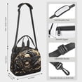 thumbnail image 2 of Disketp Gold Rose Skull Lonchera Térmica para Mujer y Hombre, Bolsa de Almuerzo Reutilizable e Impermeable para Trabajo, Viajes y Picnic, 2 of 7