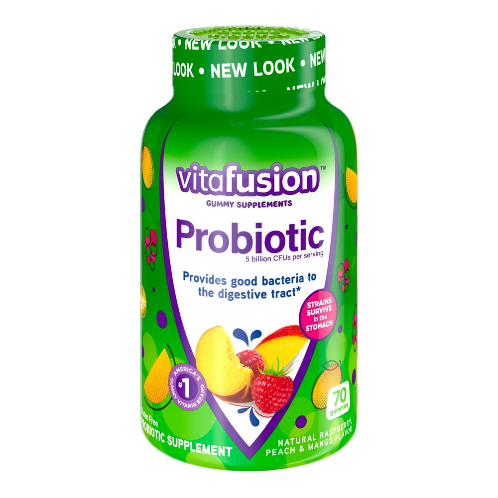 Vitafusion Probiotics Gummies, 70 Count for Men & Women