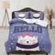 thumbnail image 1 of Ropa de cama Hello Cat púrpura, ropa de cama para niños pequeños, juego de funda nórdica infantil, regalo para gato, 1 of 4