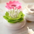 thumbnail image 4 of 2026 Cotton Swabs Lotus Shaped Cotton Swabs Box 1 Piece Cotton Swab Holder To Decorate The Basic Room N02690, 4 of 4