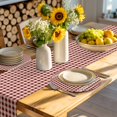 thumbnail image 4 of Country Star Plaid Round 15 Inch Placemats Set of 4, Retro Red American Farm Barn Berry HeatResistant Non Slip Place Mats for Dining Table, Wipeable Braided Kitchen Table Mats for Housewarming, 4 of 9