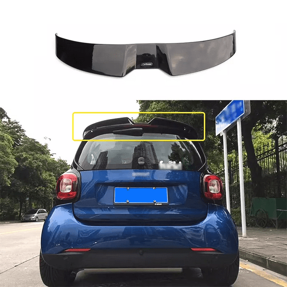 Glossy Black Roof Spoiler Rear Wing fit for Smart Fortwo W453 2015-2019