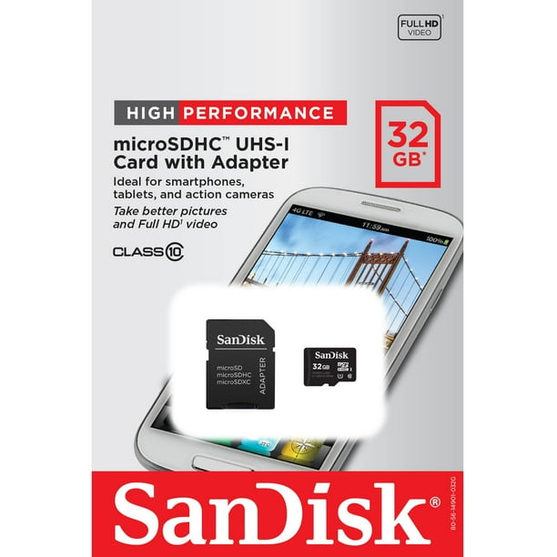 Sandisk microSD 32GB Class 10 Memory Card - Walmart.com - Walmart.com