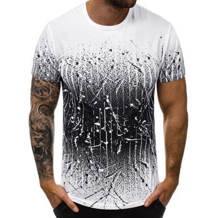 Men's Cotton T-Shirt Short Sleeve Shirt Summer Casual Tops Blouse Graphic (Best Male Casual Look)