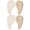 Velvet Beige-2Pairs, variant on Heel Wedge Correction Pads, Half Heel Inserts, Gel Adhesive, for O/X Leg, In-toe Out-toe, Men & Women