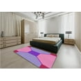 thumbnail image 5 of Ahgly Company Machine Washable Indoor Round Transitional Neon Pink Area Rugs, 6' Round, 5 of 7