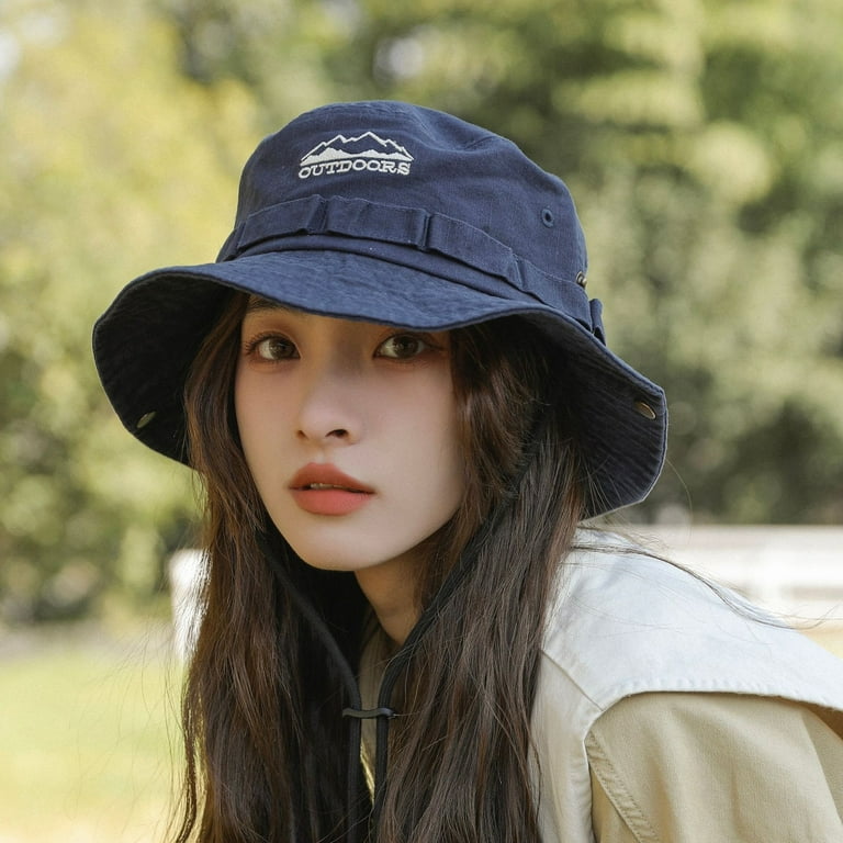 Trayknick Stylish Anti-UV Fisherman Hat for Women - Japanese Inspired Large  Brim Sun Protection Cap